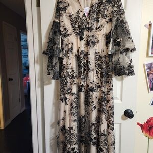 Buddy Love Black Floral Lace Dress